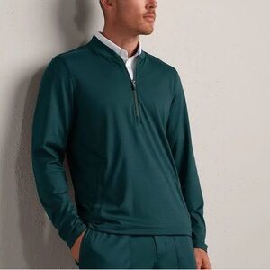 Rhone Air Tech 1/4 Zip Pull Over in Color Moss Green Mens Size Small NWT